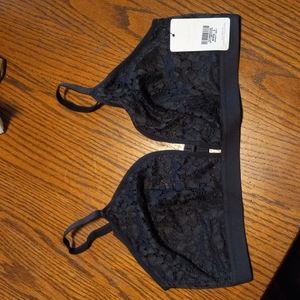 Lively floral lace busty bralette size 3 night sky